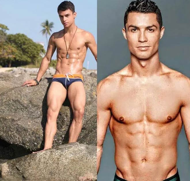 Chàng trai 23 tuổi cố gắng luyện tập để có cơ thể giống siêu sao bóng đá Ronaldo song anh không thích đá bóng