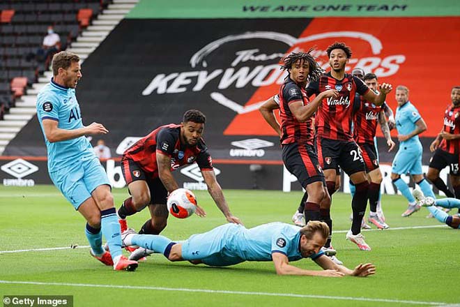 Tình huống Kane ngã trong vòng cấm địa Bournemouth