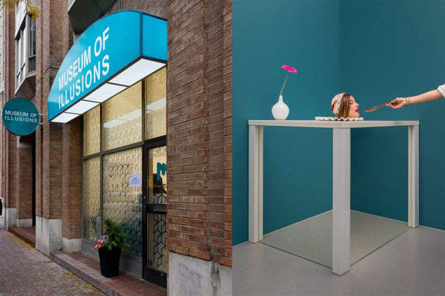 Bảo tàng Illusions, Canada: Bảo tàng ở thành phố Toronto trưng bày các tác phẩm nghệ thuật sắp đặt độc đáo, có thể khiến du khách cảm thấy bối rối. Bạn có thể khám phá căn phòng lộn ngược hay đầu nằm trên đĩa.
