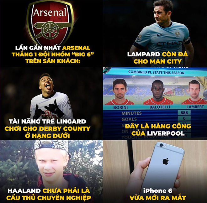 Đây là lần gần nhất Arsenal thắng 1 đội Big 6 ở sân khách.