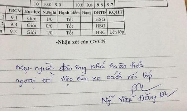 Lịm tim trước loạt lời nhận xét &#34;có cánh&#34; của thầy giáo trong sổ liên lạc - 4