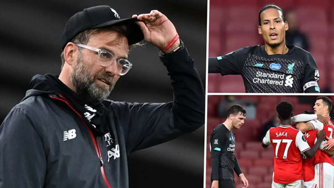 HLV Jurgen Klopp buộc tội các học trò nghỉ ngơi quá sớm khi dẫn trước nhưng thua ngược Arsenal cay đắng