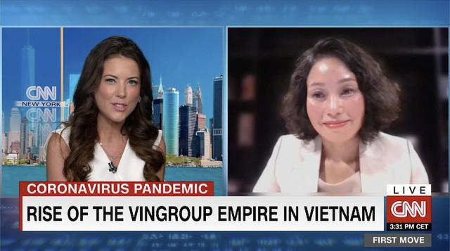Bà Lê Thị Thu Thuỷ - Phó Chủ tịch Tập đoàn Vingroup kiêm Chủ tịch VinFast trả lời phỏng vấn CNN