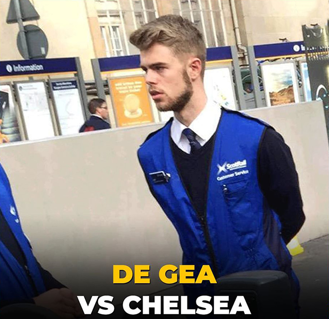 Hình ảnh De Gea trong trận bán kết FA với Chelsea.