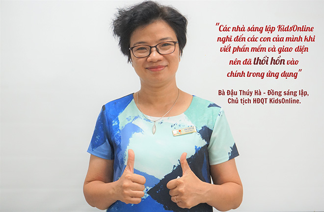Bà Đậu Thúy Hà – Đồng sáng lập kiêm Chủ tịch HĐQT KidsOnline chia sẻ. Ảnh: Văn Biên