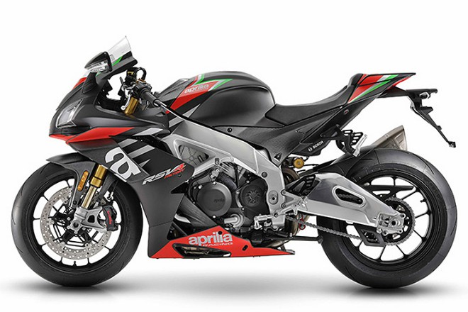 4. Aprilia RSV4 1100 Factory có công suất tối đa 217 mã lực, trọng lượng khô 177 kg, đạt tỉ lệ mã lực/trọng lượng là 1,226 mã lực/kg.