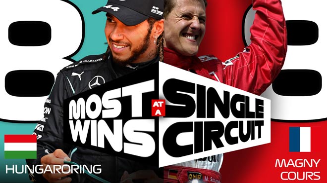 Chiến thắng thứ 8 tại Hungaroring giúp Hamilton sánh ngang Michael Schumacher