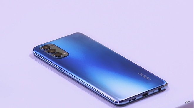 Hình ảnh chiếc OPPO Reno4 xuất hiện trong video.