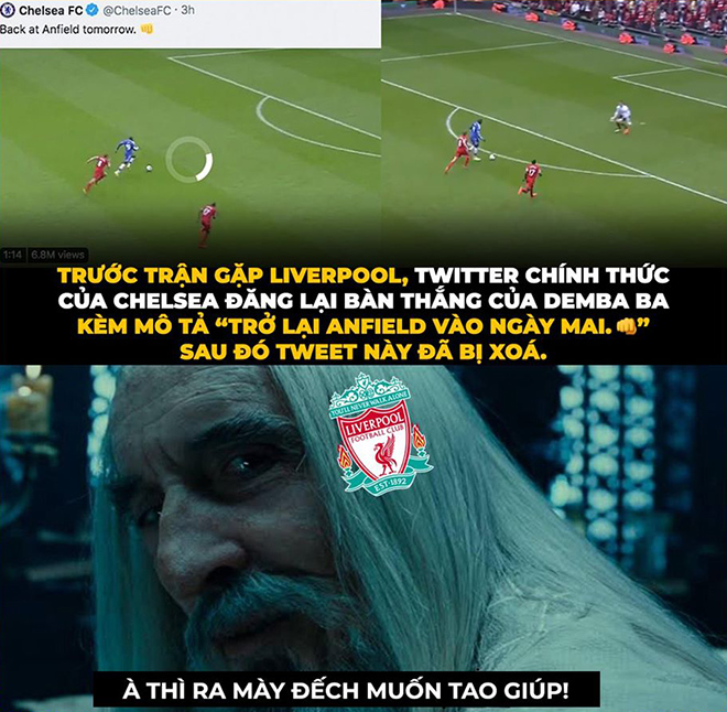 Màn "cà khịa" Liverpool không đúng thời điểm của Chelsea.