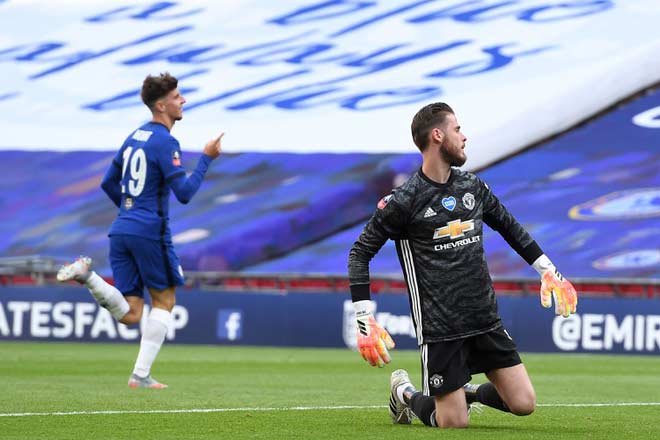 De Gea tiếp tục mắc sai lầm trong trận bán kết FA Cup gặp Chelsea