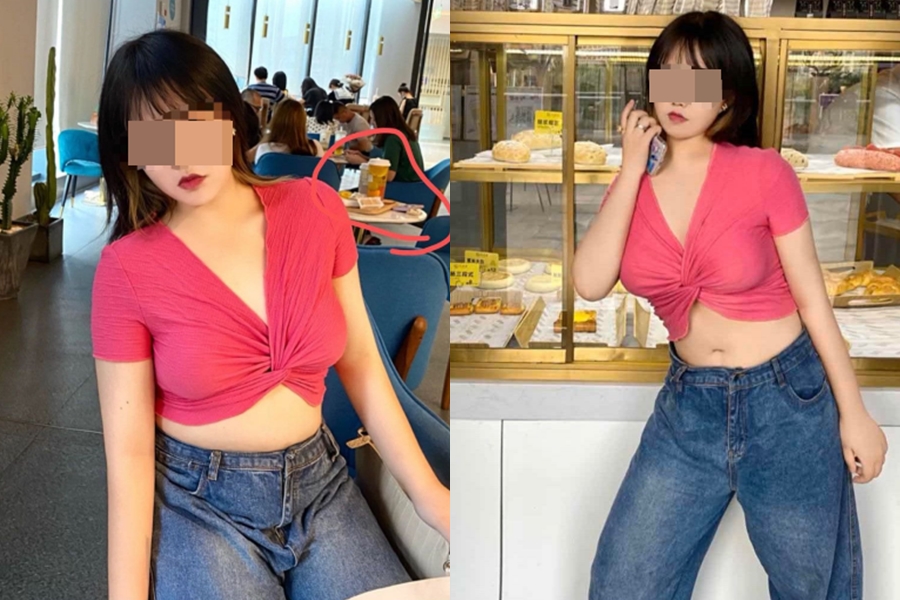 Hình ảnh trên mạng xã hội của một hot girl Trung Quốc.