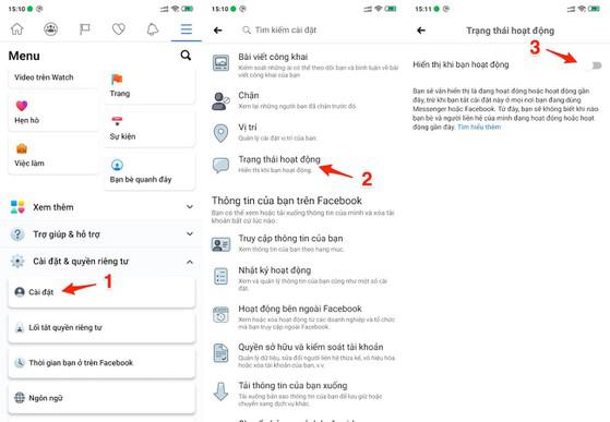 Tắt trạng thái hoạt động khi sử dụng Facebook trên điện thoại. Ảnh: MINH HOÀNG