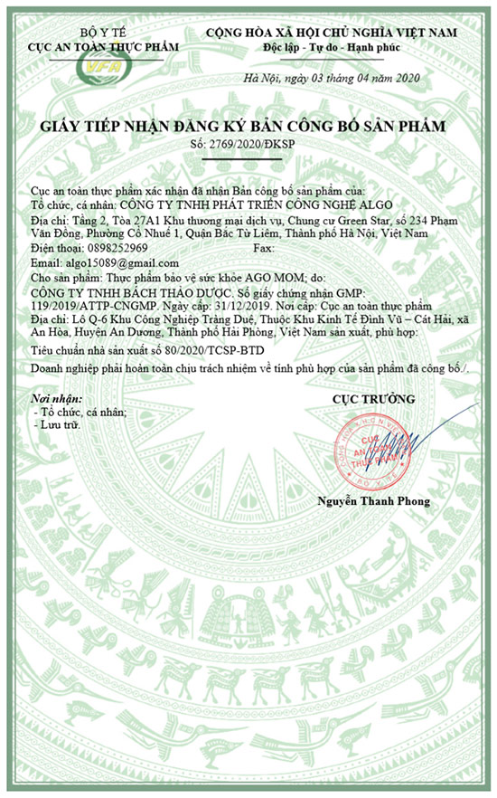 Ago Mom - Giúp tăng khả năng mang thai tự nhiên ở phụ nữ - 4