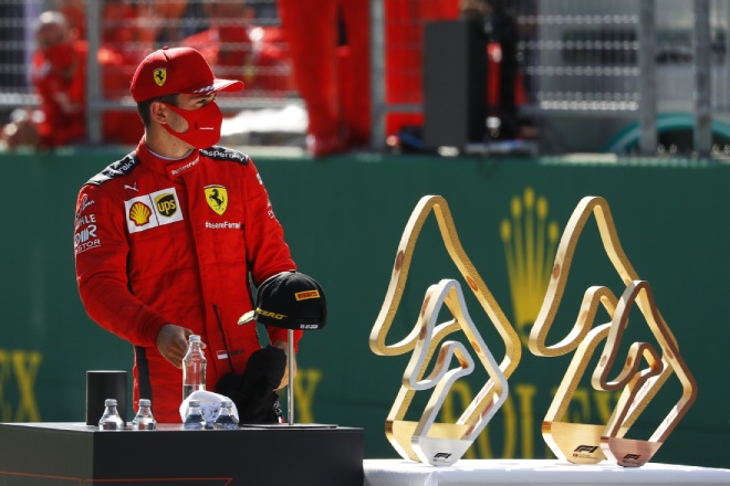 Podium tại Áo của Leclerc là điểm sáng duy nhất của Ferrari tính đến nay