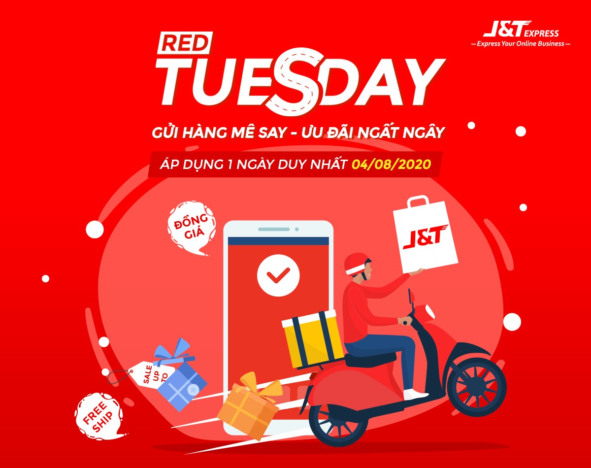 Chuyển phát nhanh J&T Express tung siêu khuyến mãi ngày “Red Tuesday” 4-8 - 1