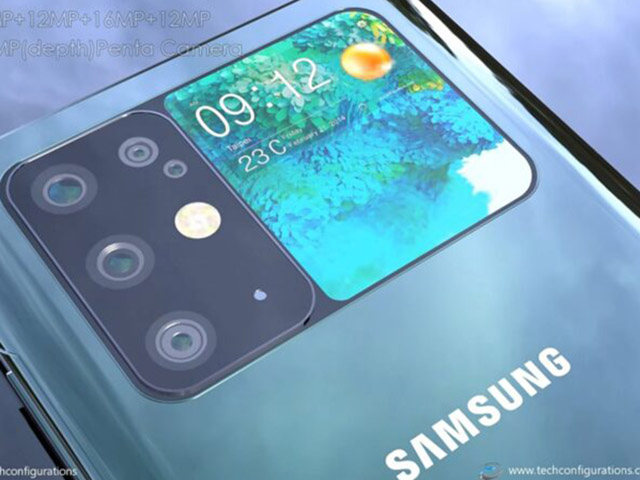 Độc đáo Galaxy S30 Plus với thiết kế đa màn hình, camera penta