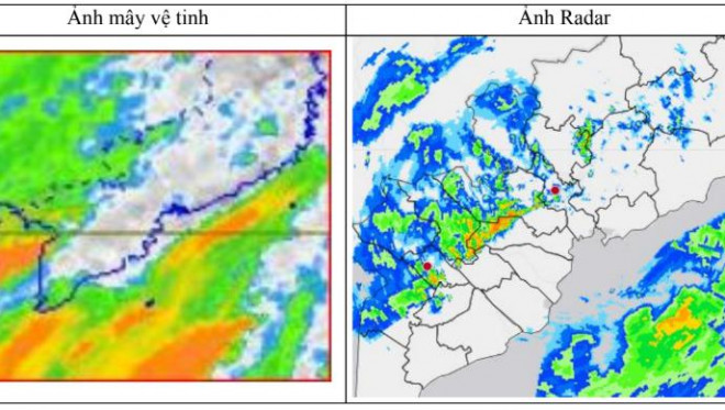 Hình ảnh mây vệ tinh của cơn bão số 2