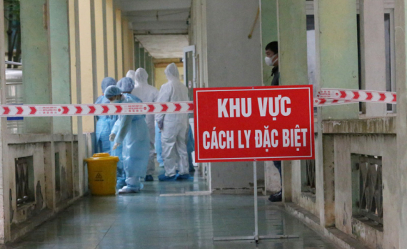 Khu vực cách ly bệnh nhân nhiễm COVID-19 tại Việt Nam.