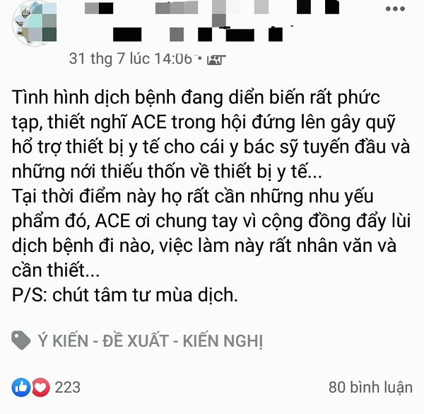 Dù công việc bị ảnh hưởng bởi dịch bệnh, nhưng nhiều người vẫn luôn trăn trở và nghĩ về cộng đồng