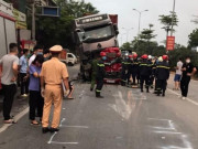 Tin tức trong ngày - Tài xế lái xe container chèn ô tô chờ đèn đỏ khai nguyên nhân gây tai nạn