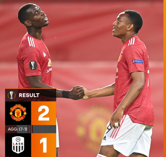 MU nhẹ nhàng&nbsp;vào tứ kết Europa League sau khi vượt qua LASK