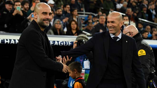 HLV Guardiola có màn so kè với Zidane