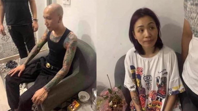 &nbsp;Vợ chồng Phú Lê tại thời điểm bị tạm&nbsp;giữ.