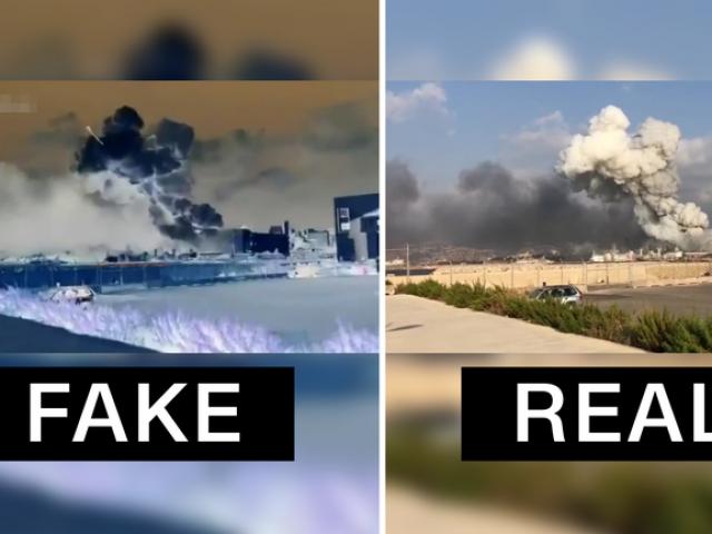 Sự thật video “tên lửa đánh trúng nhà kho” gây vụ nổ khủng khiếp ở Liban