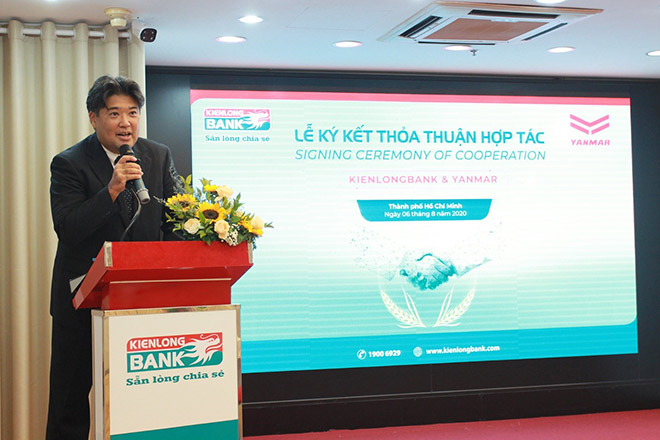 Ông Takeshi Ando – Tổng Giám Đốc Yanmar Việt Nam phát biểu trong hội nghị