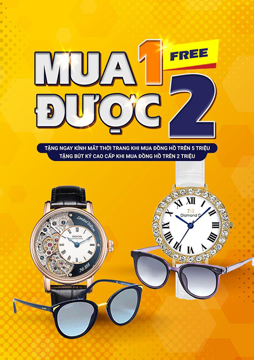 Đăng Quang Watch tặng ngay kính mắt trị giá trên 5 triệu đồng khi mua đồng hồ cao cấp - 1