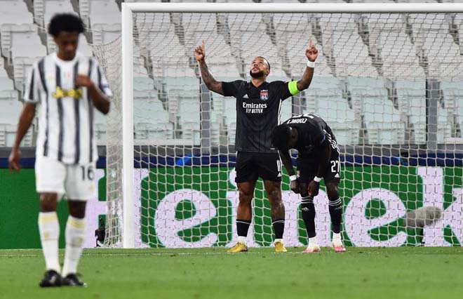 Depay đeo băng đội trưởng Lyon, đá penalty vào lưới Juventus