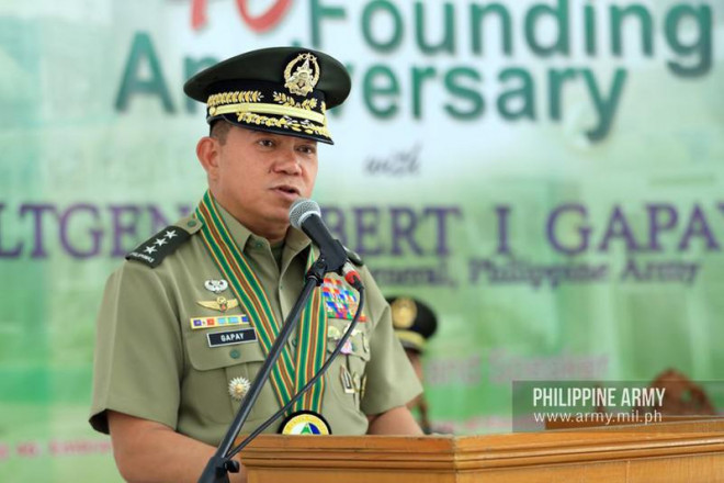 Tổng tư lệnh Các lực lượng Vũ trang Philippines (AFP) Gilbert Gapay. Ảnh: PRESSONE