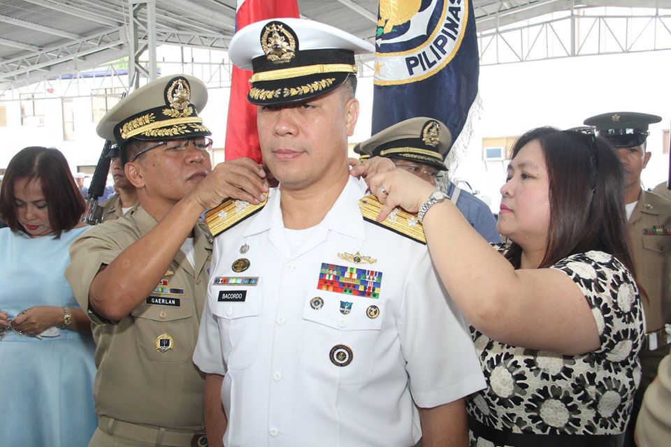 Tư lệnh hải quân Philippines&nbsp;Giovanni Bacordo mới lên nhậm chức từ tháng 2 năm nay.
