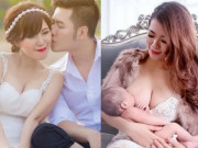 Đời sống Showbiz - &quot;Nữ thư ký của Quang Tèo&quot; lấy chồng nhân viên ngân hàng, gây bão mạng vì ảnh cho con bú