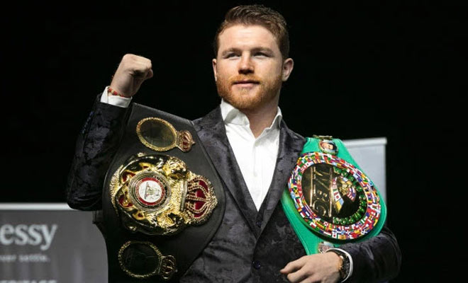 1. Canelo Alvarez (53 thắng, 1 thua, 2 hòa). Kể từ sau khi Floyd Mayweather giải nghệ, tay đấm Mexico trở thành số 1 làng boxing. Nhà vô địch boxing 4 hạng cân Mexico trở thành võ sĩ có bản hợp đồng đắt giá nhất hành tinh lên tới 365 triệu USD. Tay đấm này xứng đáng đứng ngôi số 1 thế giới hiện tại.