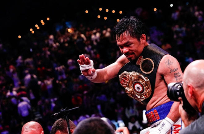 10. Manny Pacquiao (62 thắng, 7 thua, 2 hòa). Võ sĩ 41 tuổi người Philippines đã là một nghị sĩ trên chính trường, nhưng vẫn tham gia boxing và giữ được vị thế đáng nể.