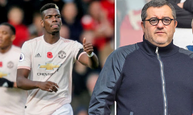 "Siêu cò" người Ý Mino Raiola nhiều lần muốn Pogba rời MU để tái hợp Juventus