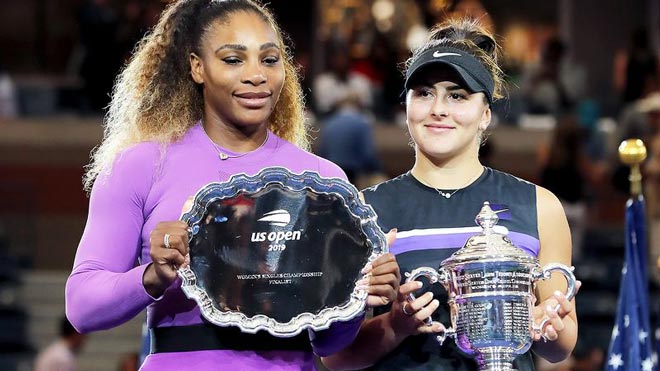 Andreescu (phải) không dự US Open 2020, còn&nbsp;Serena (trái) sẽ tham dự giải đấu này