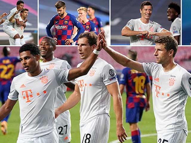 Địa chấn Cúp C1: Messi ôm đầu nhìn Bayern hủy hoại Barca 8-2