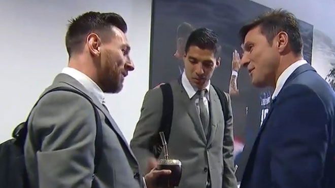 Messi và Zanetti có mối quan hệ cực tốt