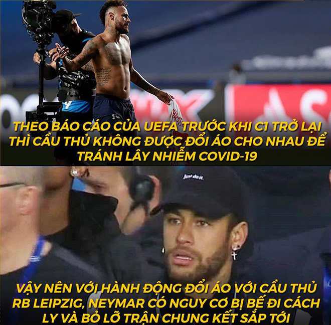 Neymar có nguy cơ không được dự trận chung kết cúp C1 năm nay.