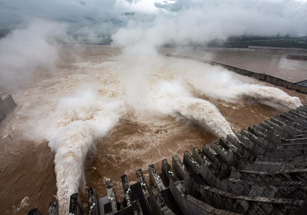 Đập Tam Hiệp đối mặt thách thức lớn từ đỉnh lũ thứ 5 trên sông Dương Tử (ảnh: Xinhua)