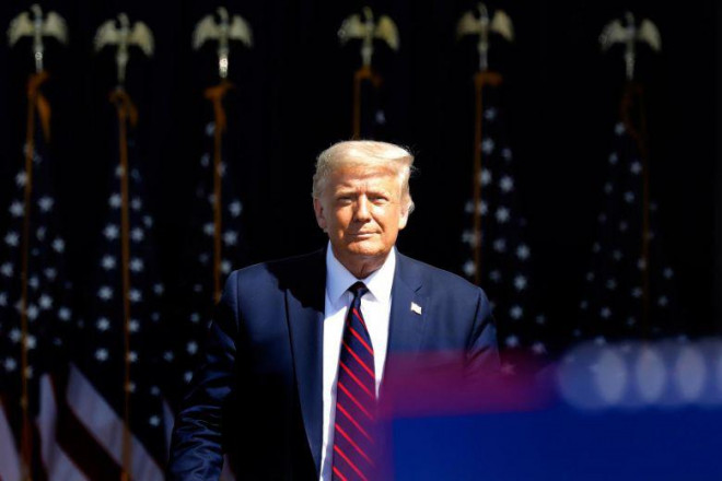 Tổng thống Donald Trump phát biểu tại bang Pennsylvania hôm 20-8. Ảnh: Reuters
