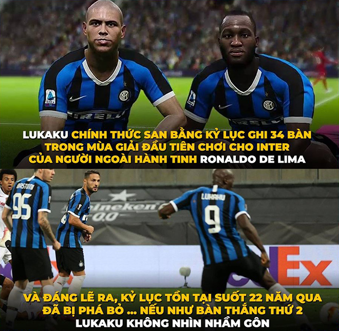 Một pha "tấu hài" của Lukaku mà người ta quên mất đóng góp của anh cho Inter.