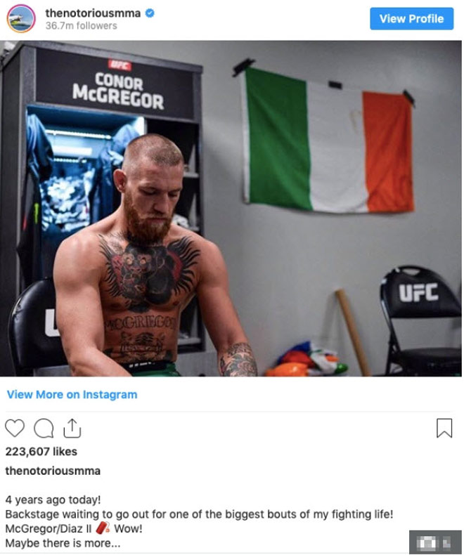 McGregor chia sẻ thông điệp muốn trở lại