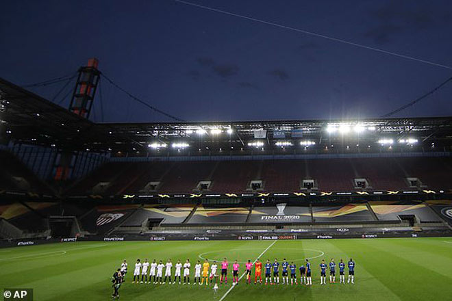 Trận chung kết Europa League năm nay diễn ra giữa Sevilla và Inter Milan trên sân RheinEnergieStadion (Cologne, Đức) trong điều kiện không khán giả vì dịch Covid-19