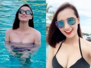 Đời sống Showbiz - Lã Thanh Huyền bị nghi &quot;quên mặc bikini&quot; ở bể bơi, Quỳnh Nga phải vào nhắc nhở