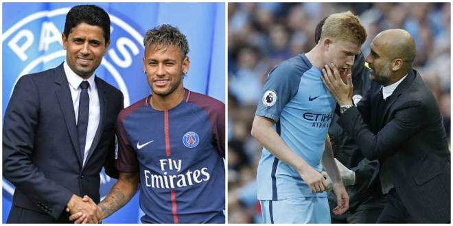 PSG (trái) và Man City đã chi rất nhiều tiền, nhưng chưa mua được thành công châu Âu