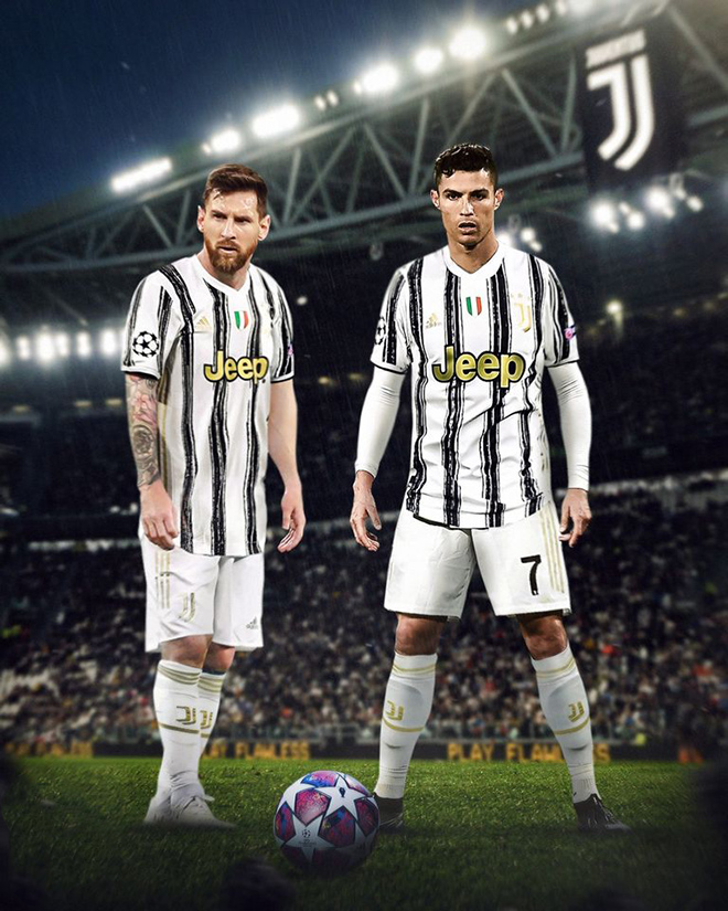 Fan bóng đá mơ Messi sẽ hội ngộ cùng Ronaldo ở Juventus.