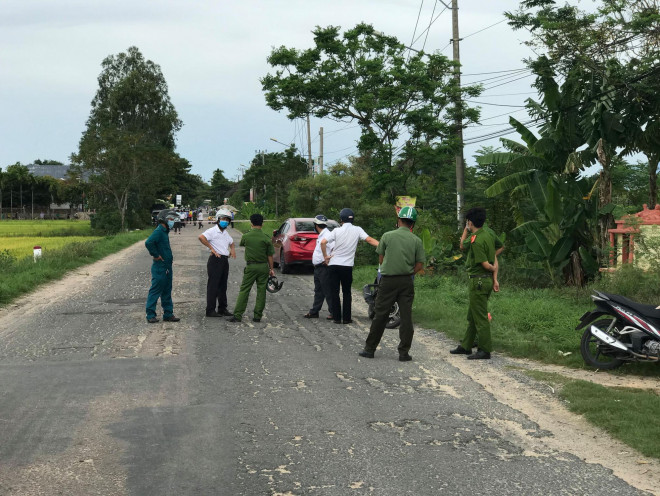 Hiện trường bị phong tỏa để phục công tác điều tra